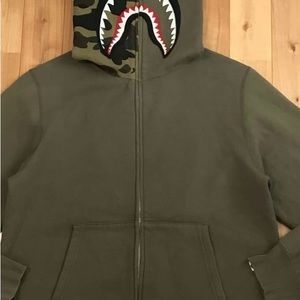 BAPE Tiger full zip hoodie Blue camo A Bathing Ape Size xxl fits like XL